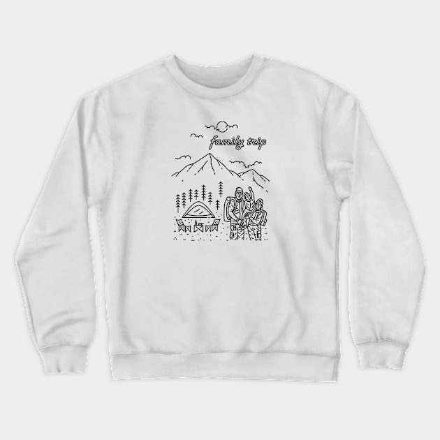 Family Trip Crewneck Sweatshirt by polkamdesign